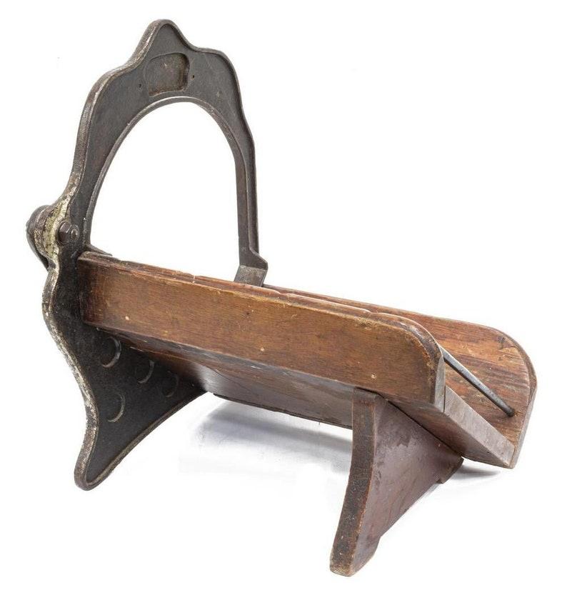 Antique German Bakery Bread Cutter Fashioned as a Wine Rack For Sale 1