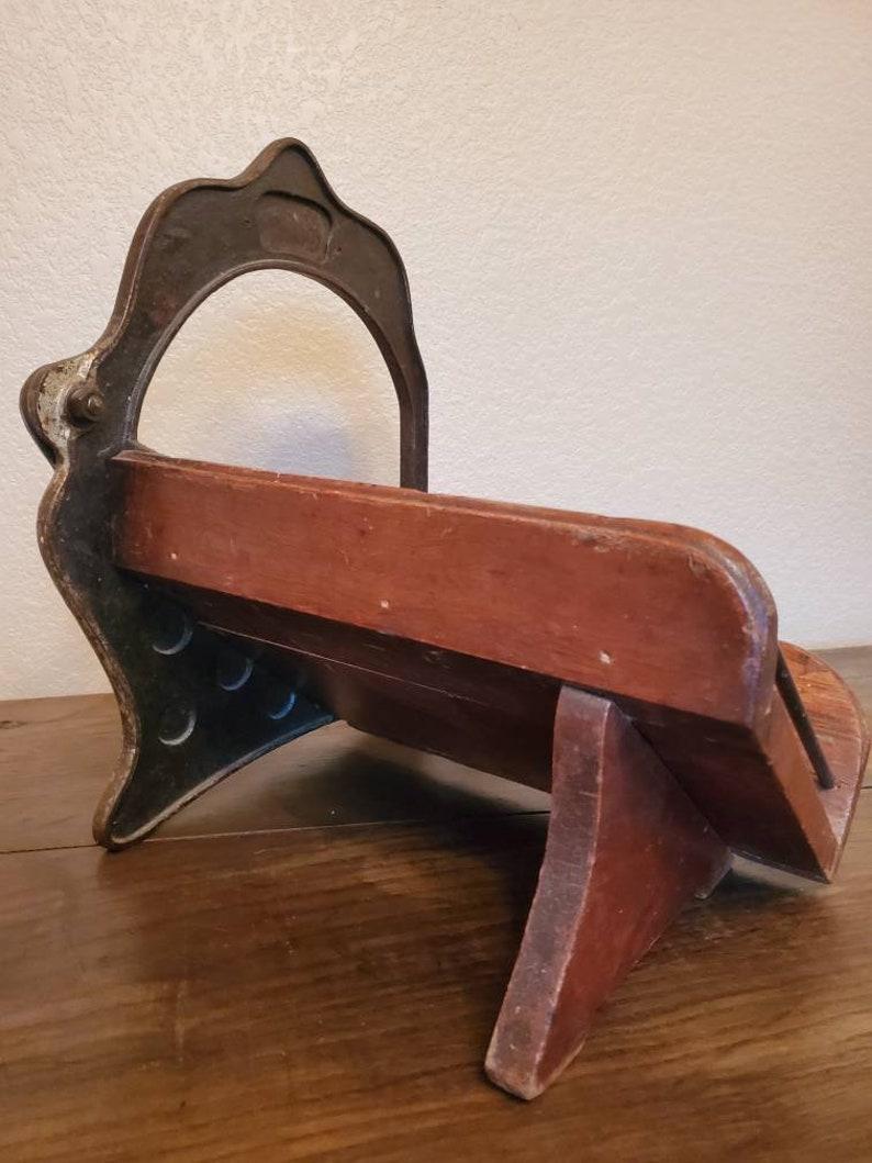 19th Century Antique German Bakery Bread Cutter Fashioned as a Wine Rack For Sale