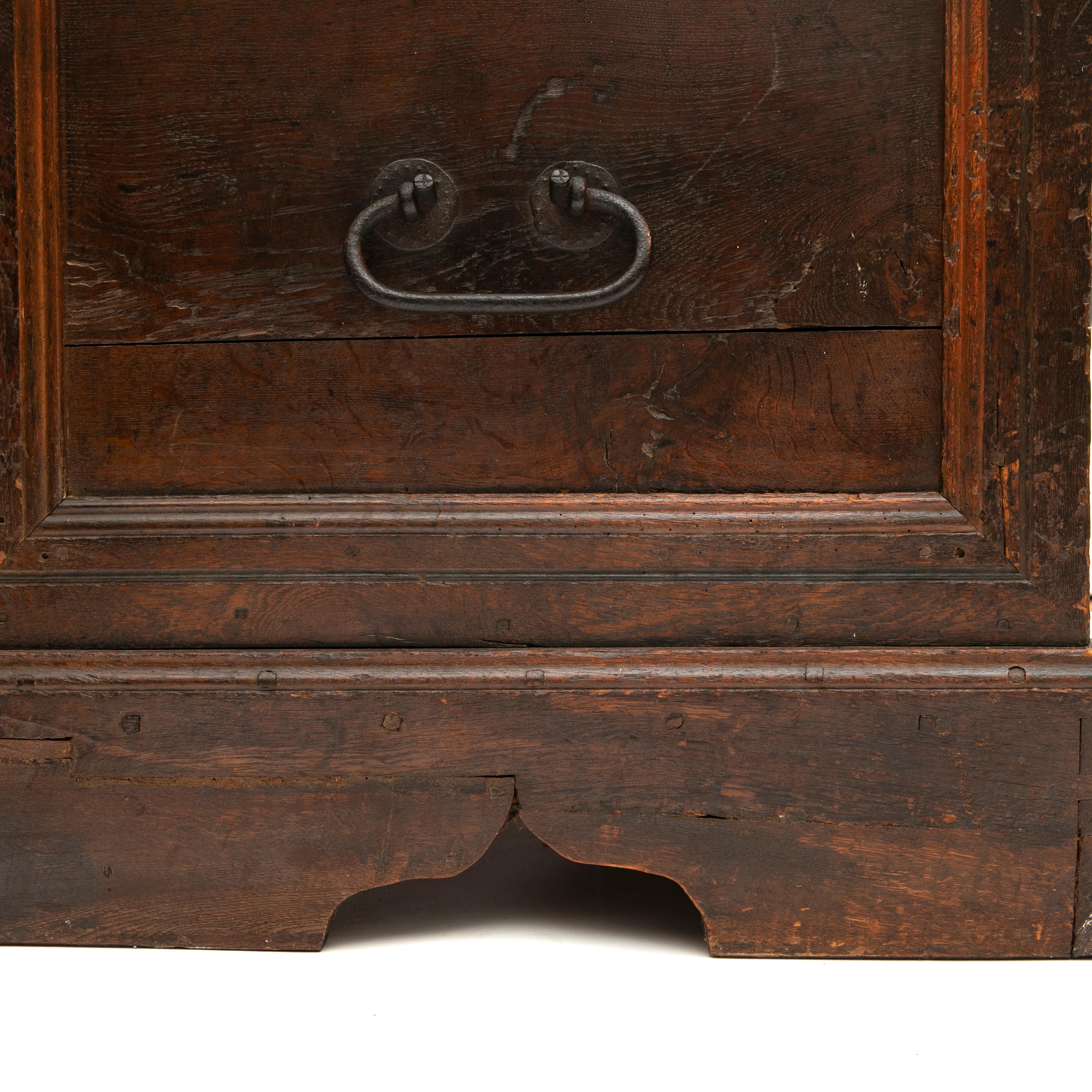 Decorated Oak Baroque Storage Chest For Sale 8