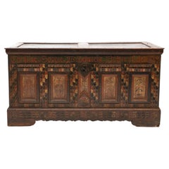  Antique German Baroque Storage Chest