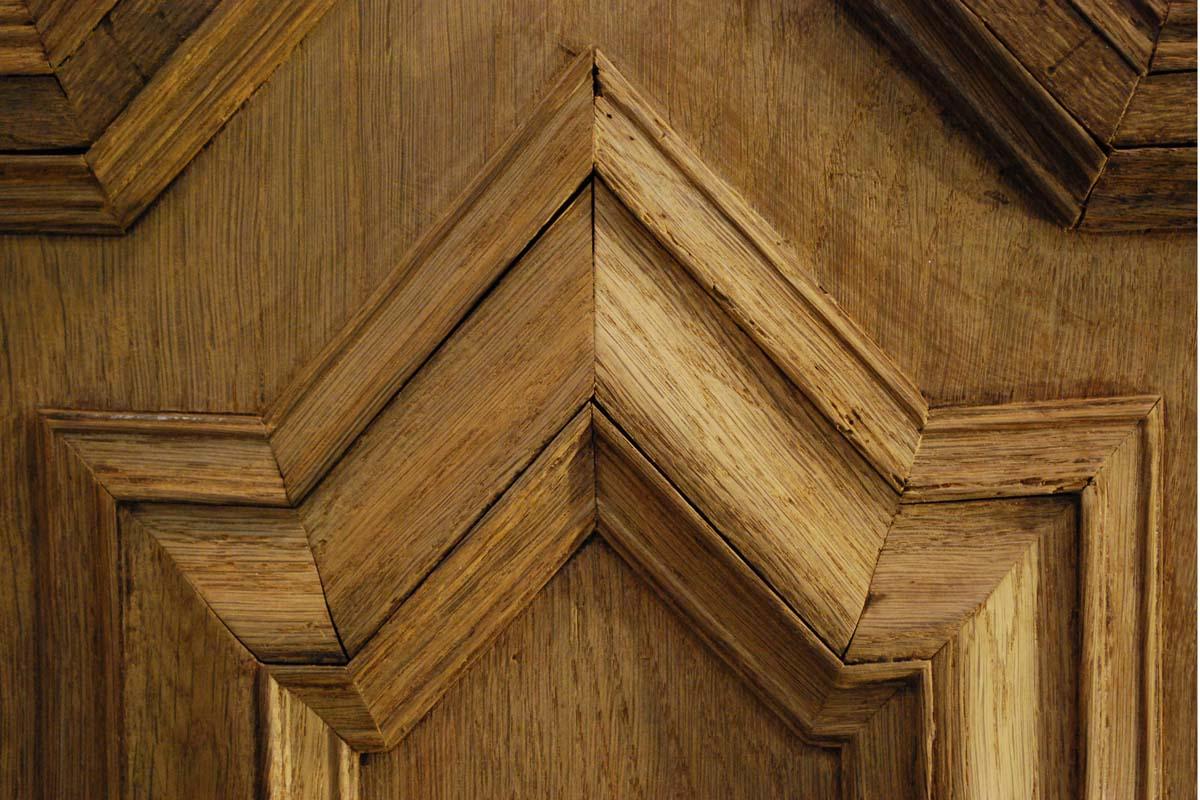 Antique German Baroque Stripped Oak Two-Door Wardrobe Cupboard 2