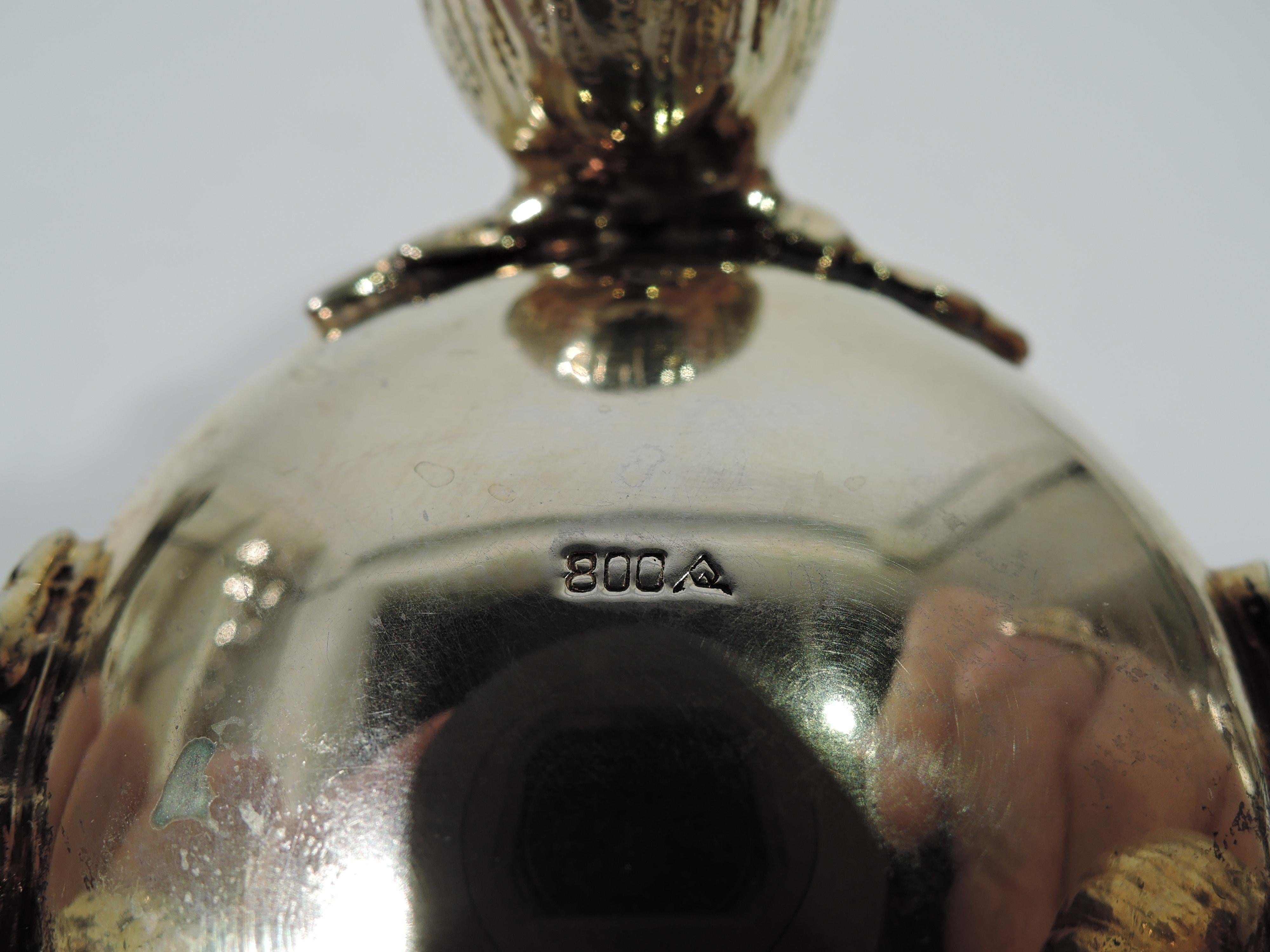 19th Century Antique German Baroque-Style Parcel Gilt Silver Beaker