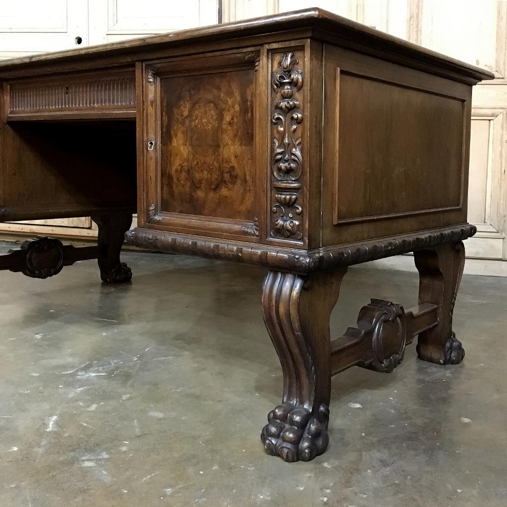 Antique German Baroque Walnut Desk 2