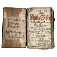 Antique Bible allemande de 1738 Martin Luther Antique Old and New Testament - Allemagne d'Europe