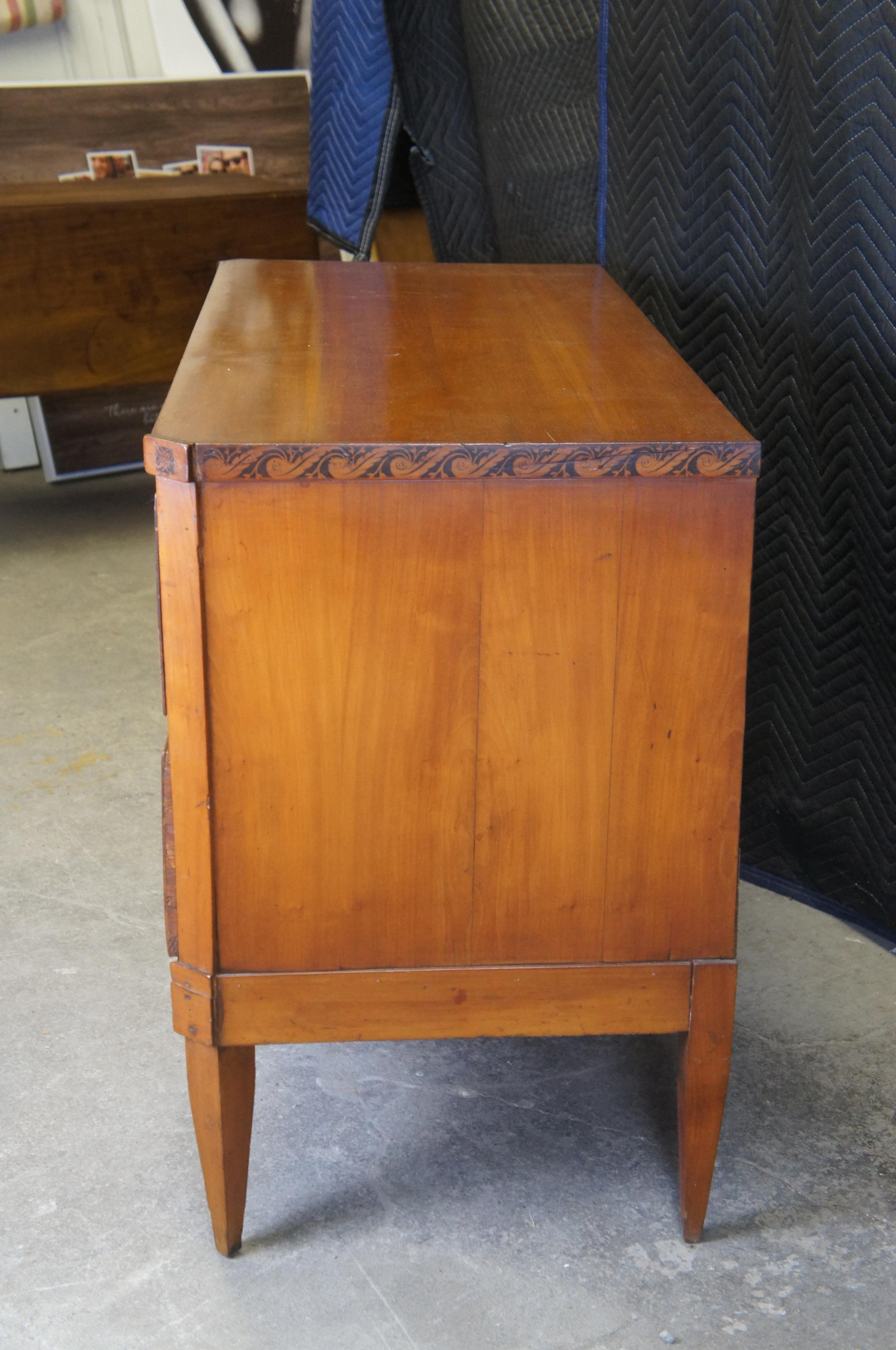 Antique German Biedermeier Cherry Dresser Chest of Drawers Console  46