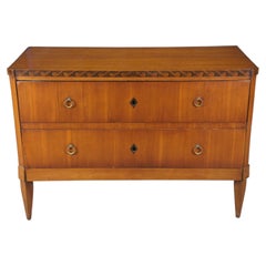 Antike deutsche Biedermeier-Kommode aus Kirschholz, Kommode mit Schubladen, Konsolkommode, 46"