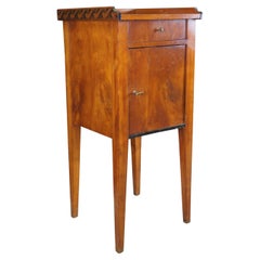 Used German Biedermeier Cherry End Table Nightstand Pillar Cabinet 34"