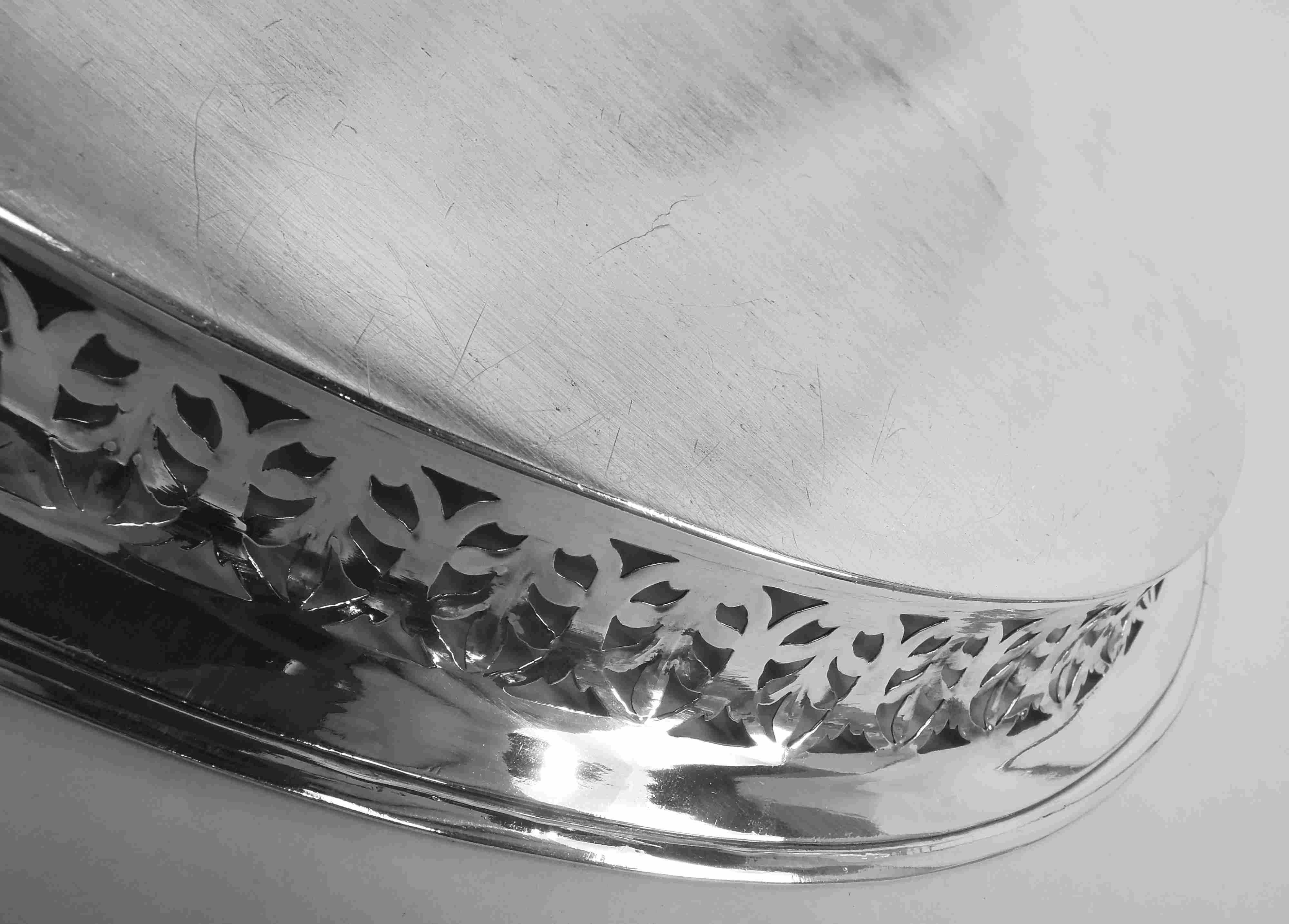 Antique German Biedermeier Classical Silver Tray   For Sale 1
