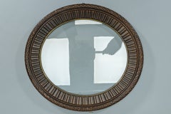 Antike deutsche Biedermeier Oval geschnitzt Holz Bilderrahmen, 19.
