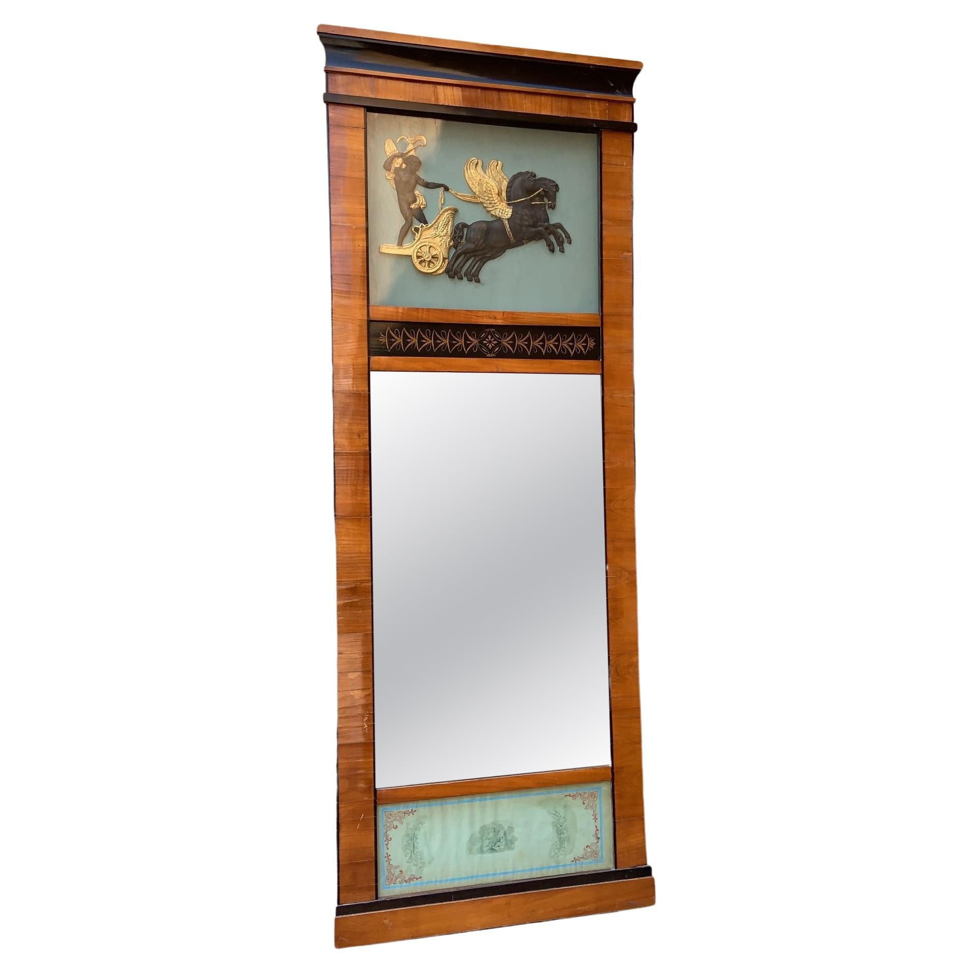 Miroir mural allemand ancien Biedermeier en vente