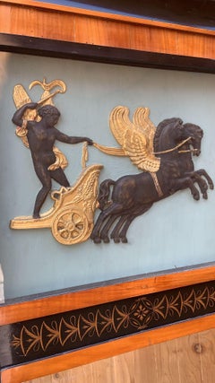 Antico specchio da parete tedesco Biedermeier