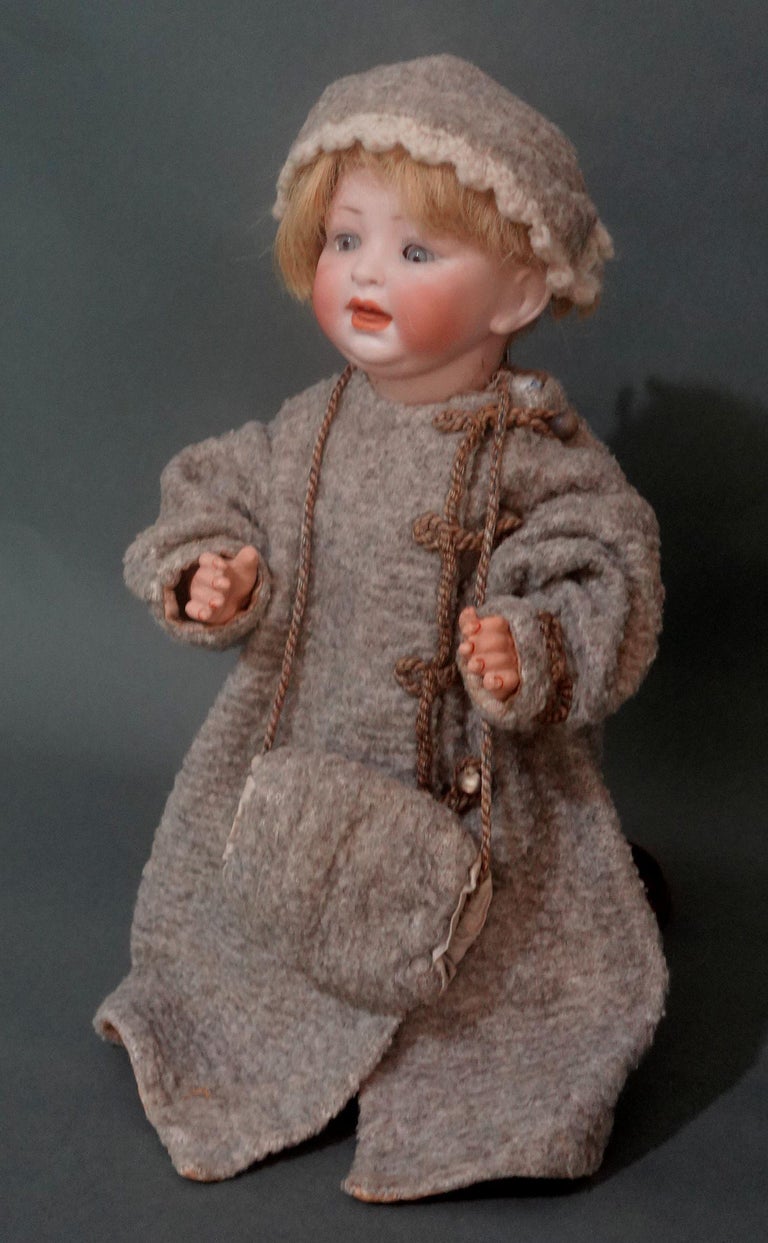 Antique German Bisque Doll #152/4 Happy Character Baby by Hertel