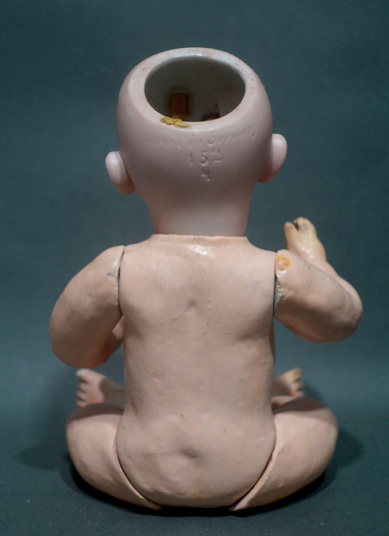 Antike deutsche Biskuit-Puppe #152/4 Happy Character Baby von Hertel Schwab Ric#005 im Angebot 6