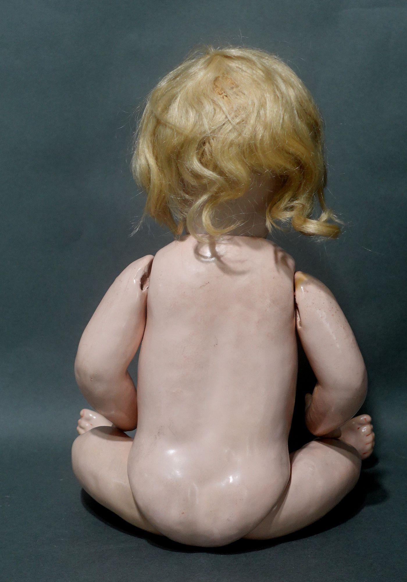 Antike deutsche Biskuit-Puppe #152/6 „Our Baby“ von Hertel Schwab für L.W & CO. im Angebot 3