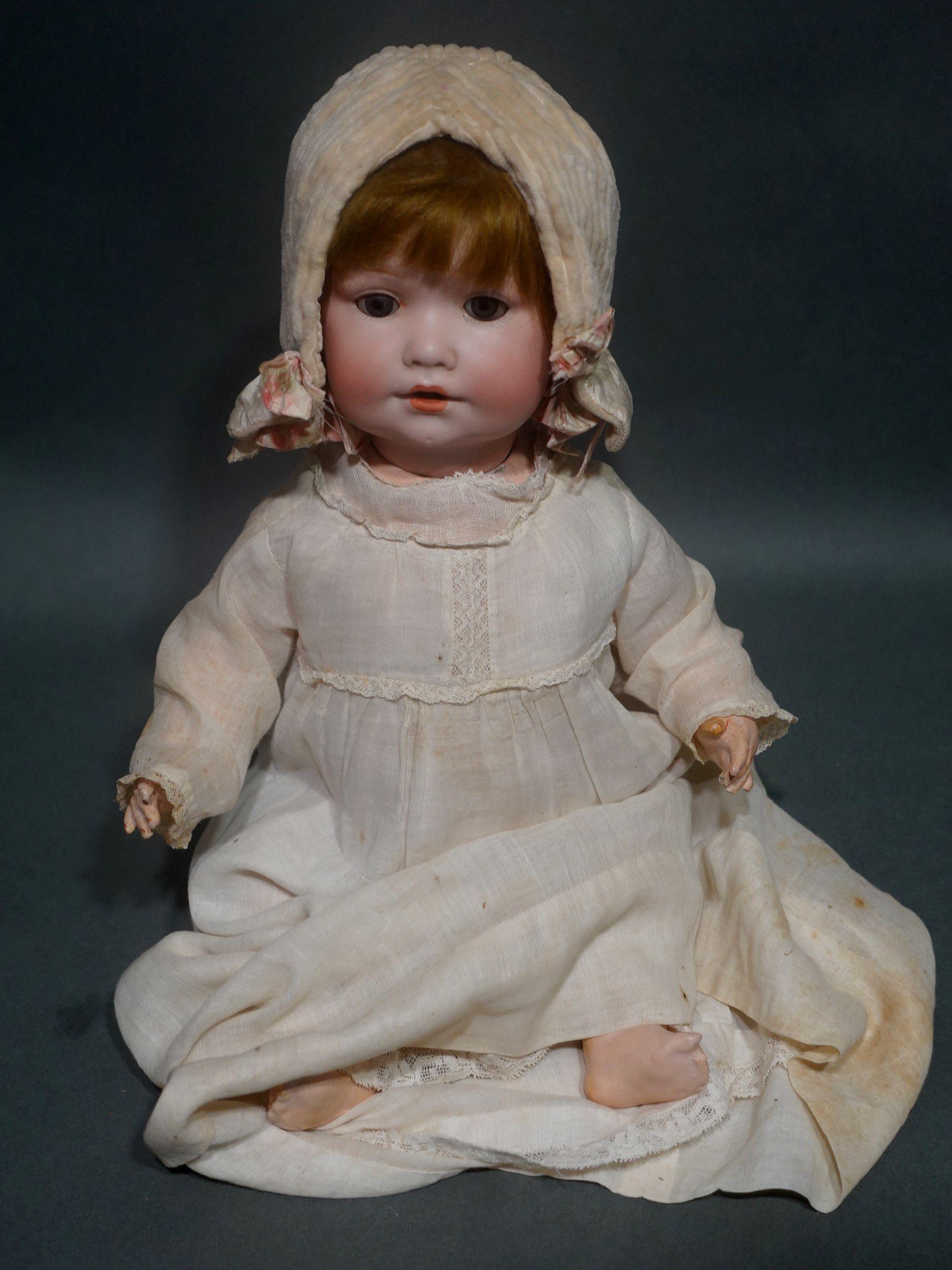 Brushed Antique German Bisque Doll 971 A 2 M Armand Marseille, Ric#004 For Sale