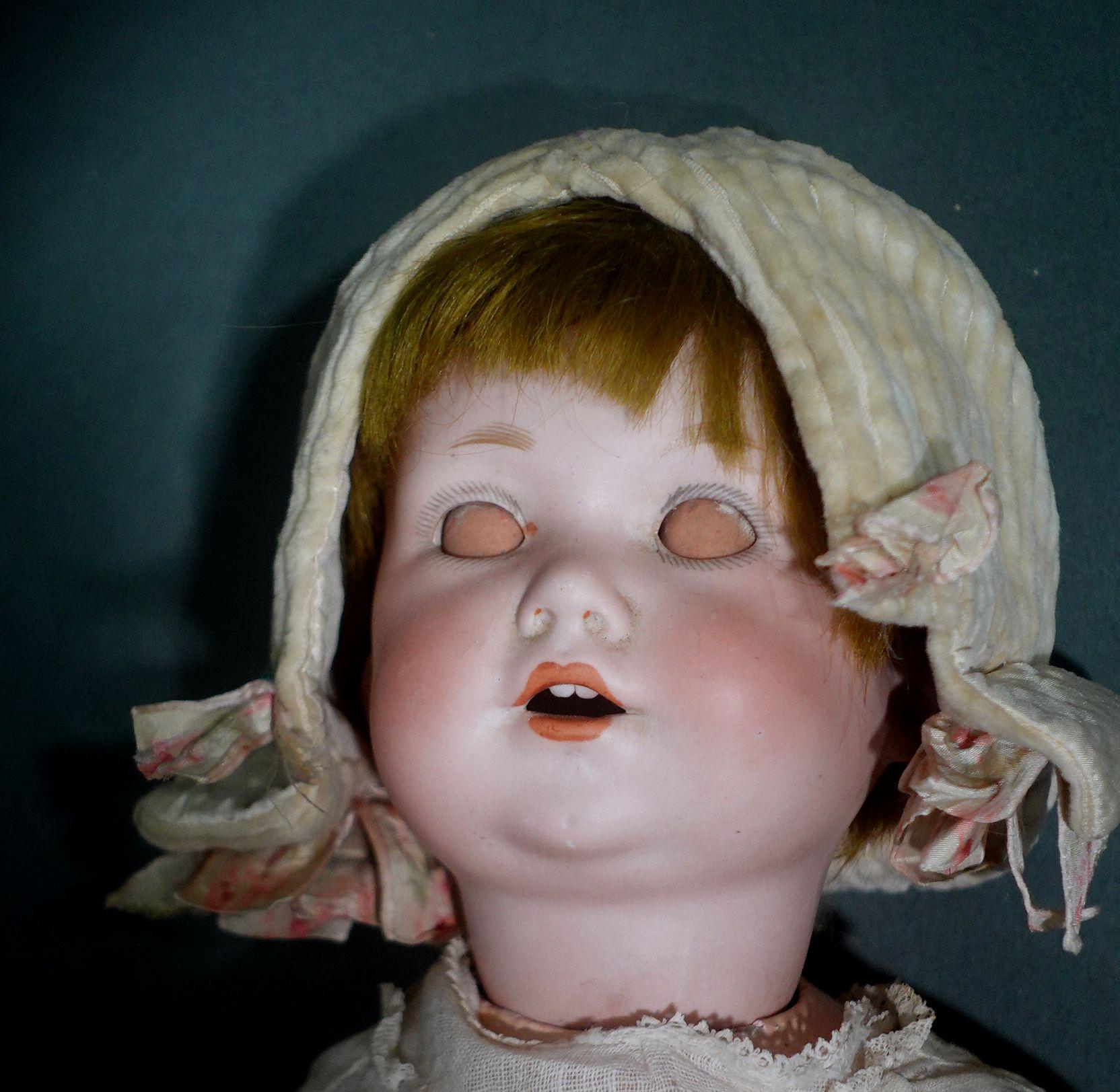 Antike deutsche Biskuit-Puppe 971 A 2 M Armand Marseille, Ric#004 (Frühes 20. Jahrhundert) im Angebot