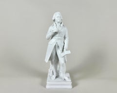 Antique German Bisque Porcelain Mozart Figurine, Circa 1920