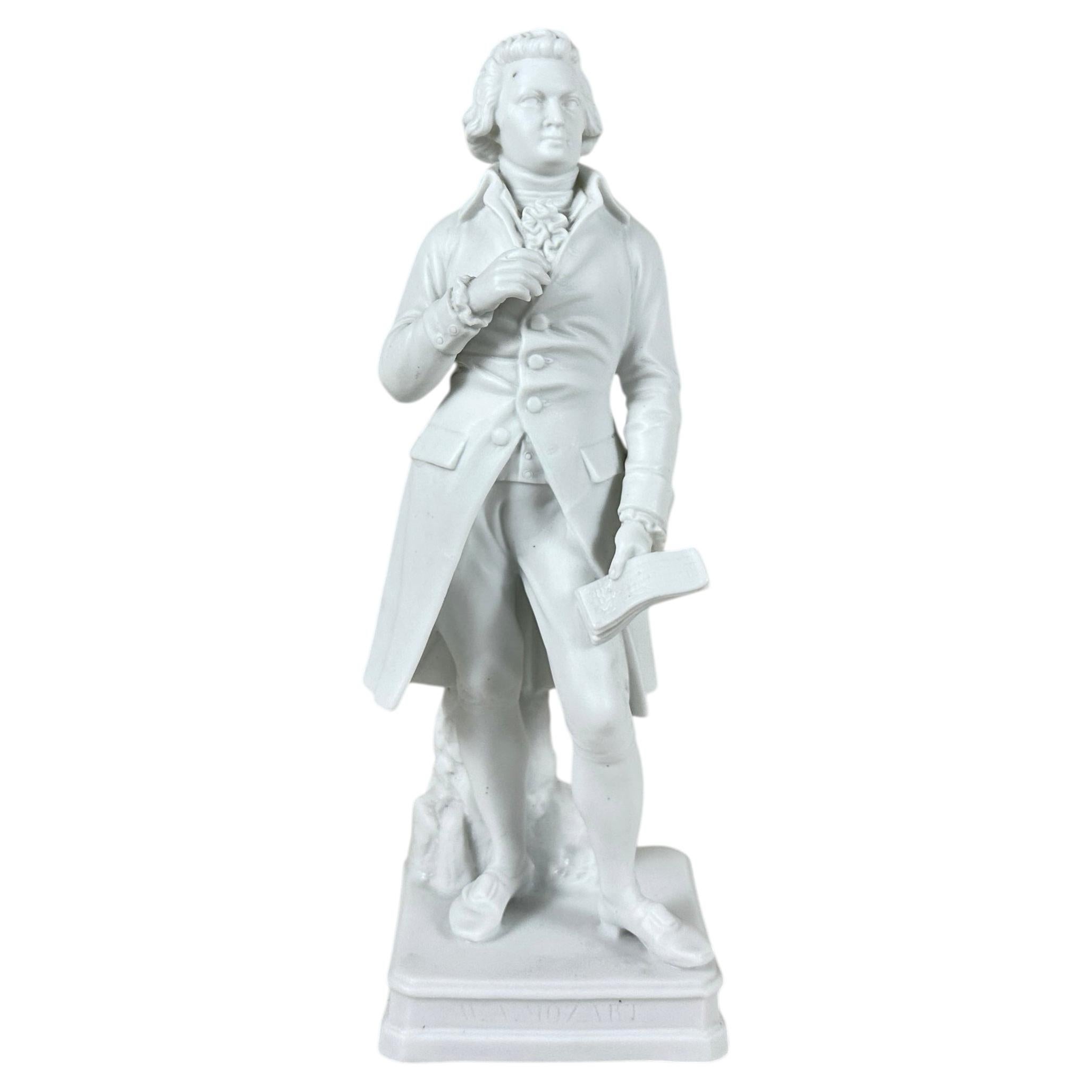 Antique German Bisque Porcelain Mozart Figurine, Circa 1920
