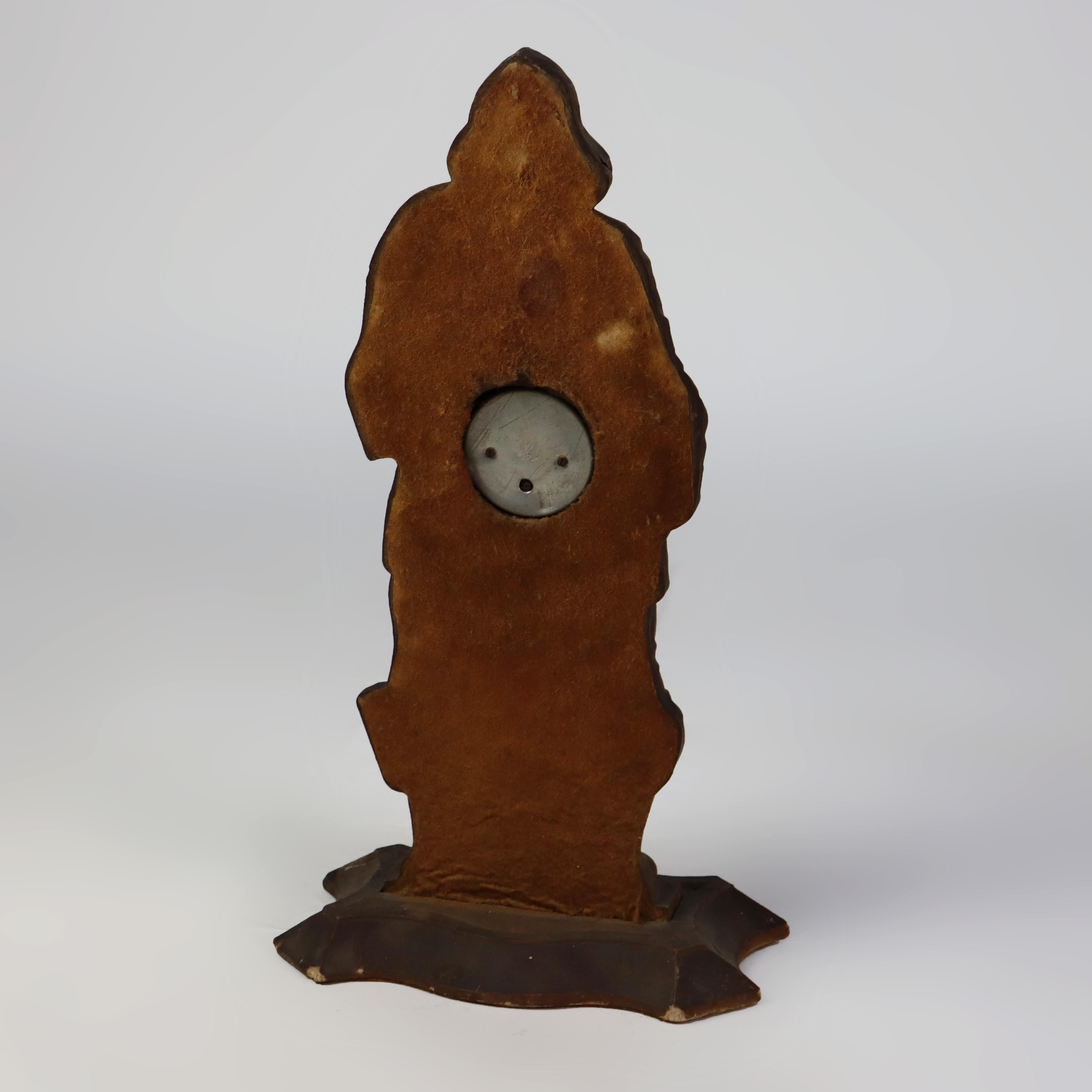 Antique German Black Forest Figural Carved Barometer with Ship Captain C1900 For Sale 4