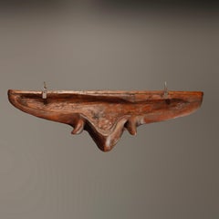 Antique German Black Forest Figural Hand Carved Wall Shelf, circa 1890