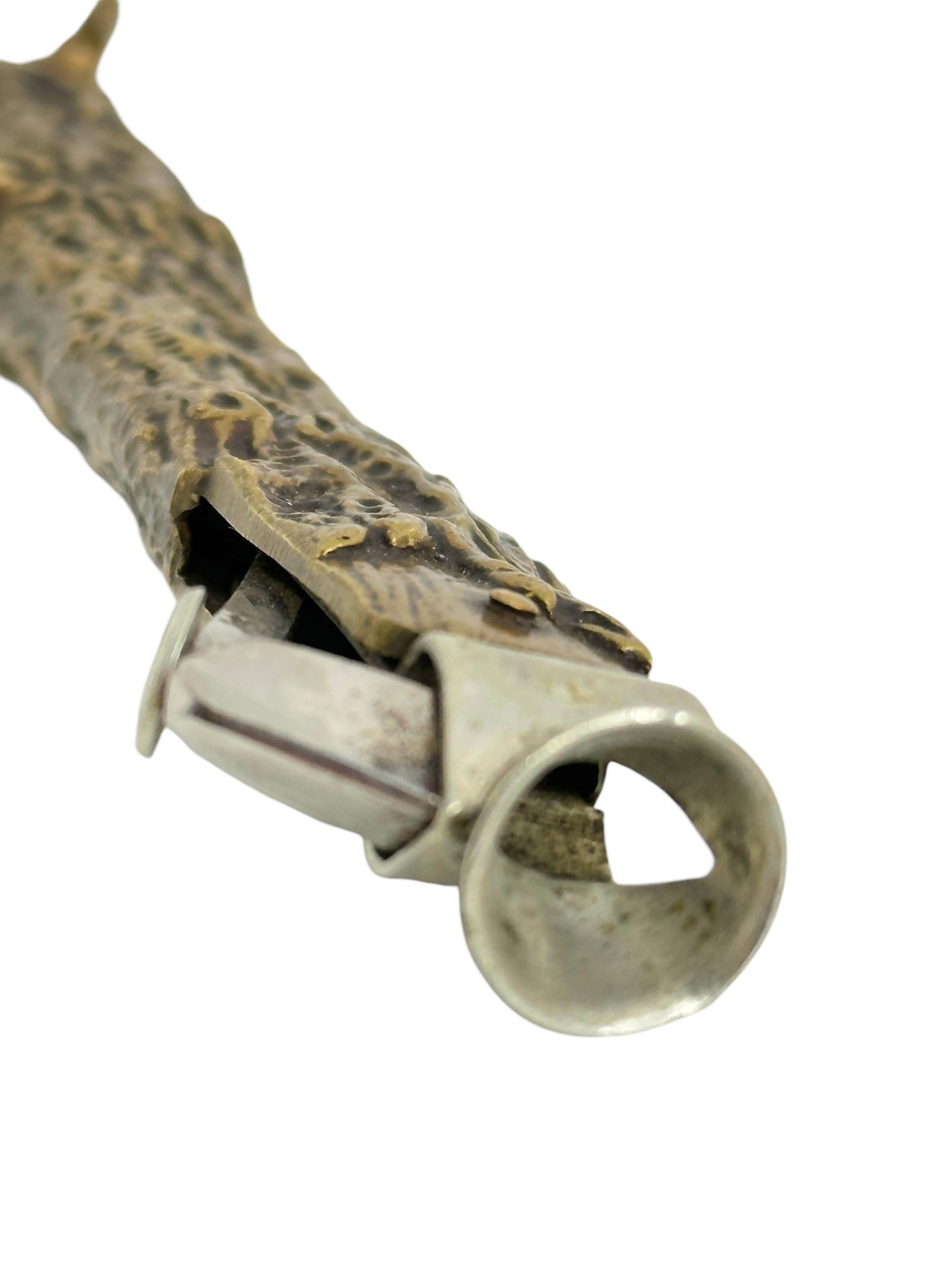 Antique German Bronze Cigar Cutter with Dog , 1900s 9
