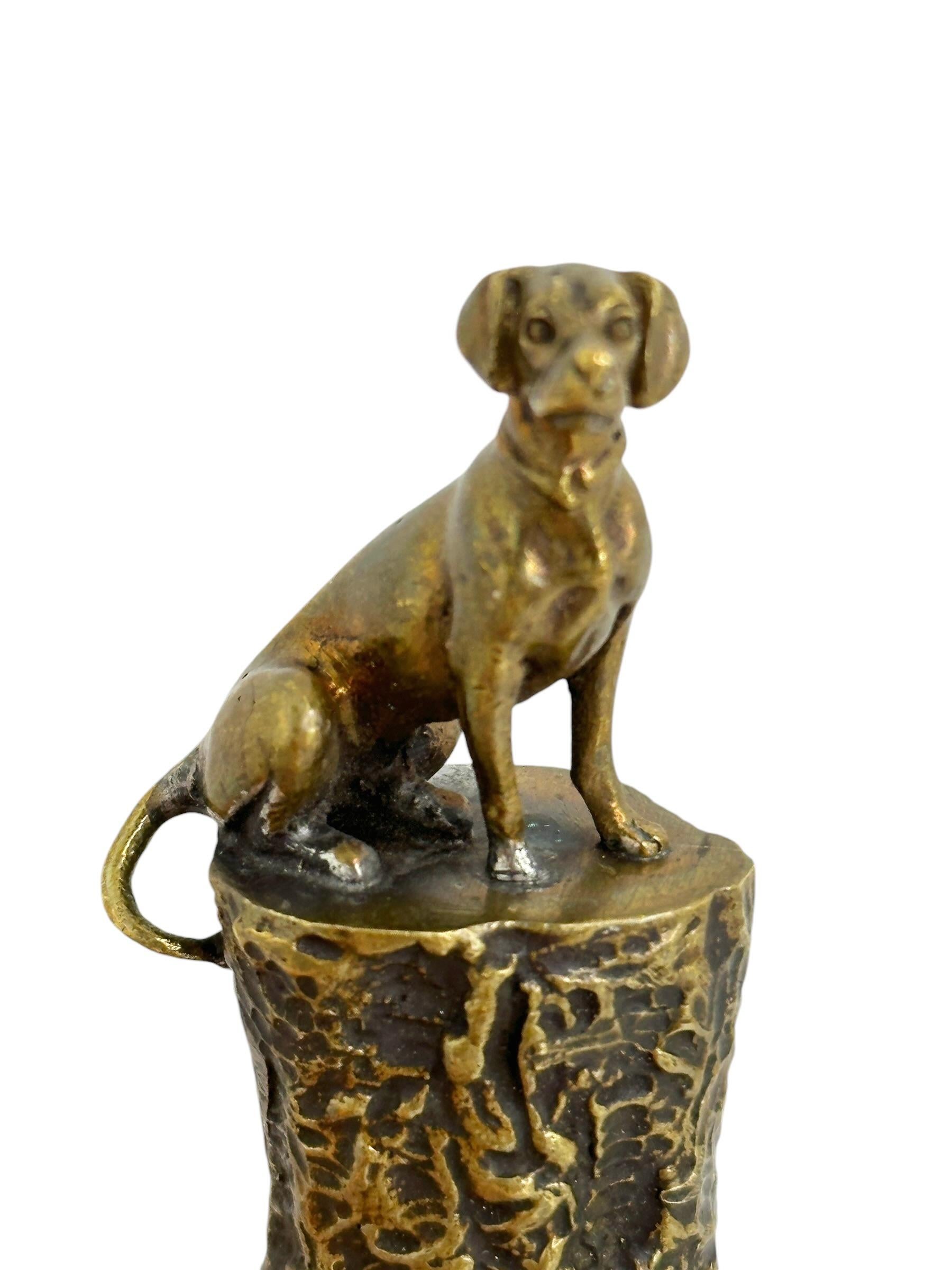 Antique German Bronze Cigar Cutter with Dog , 1900s 11