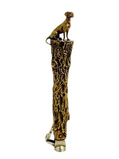 Antique German Bronze Cigar Cutter with Dog , 1900s