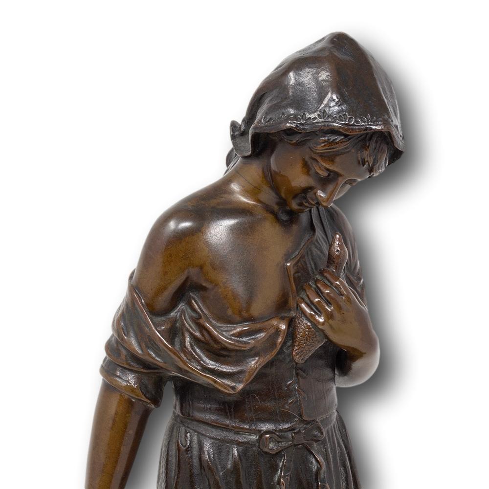 Antique German Bronze Figure by Hermann Gladenbeck For Sale 4