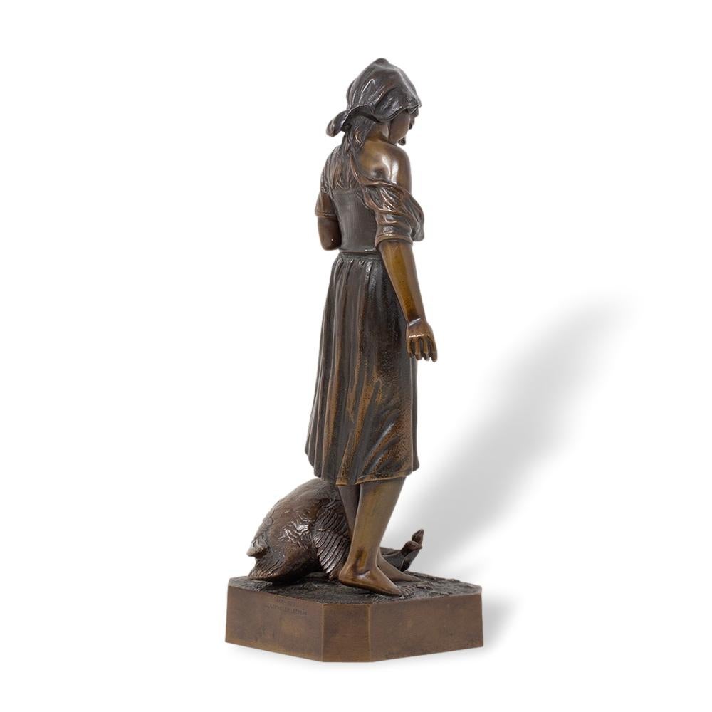 Antique German Bronze Figure by Hermann Gladenbeck For Sale 1