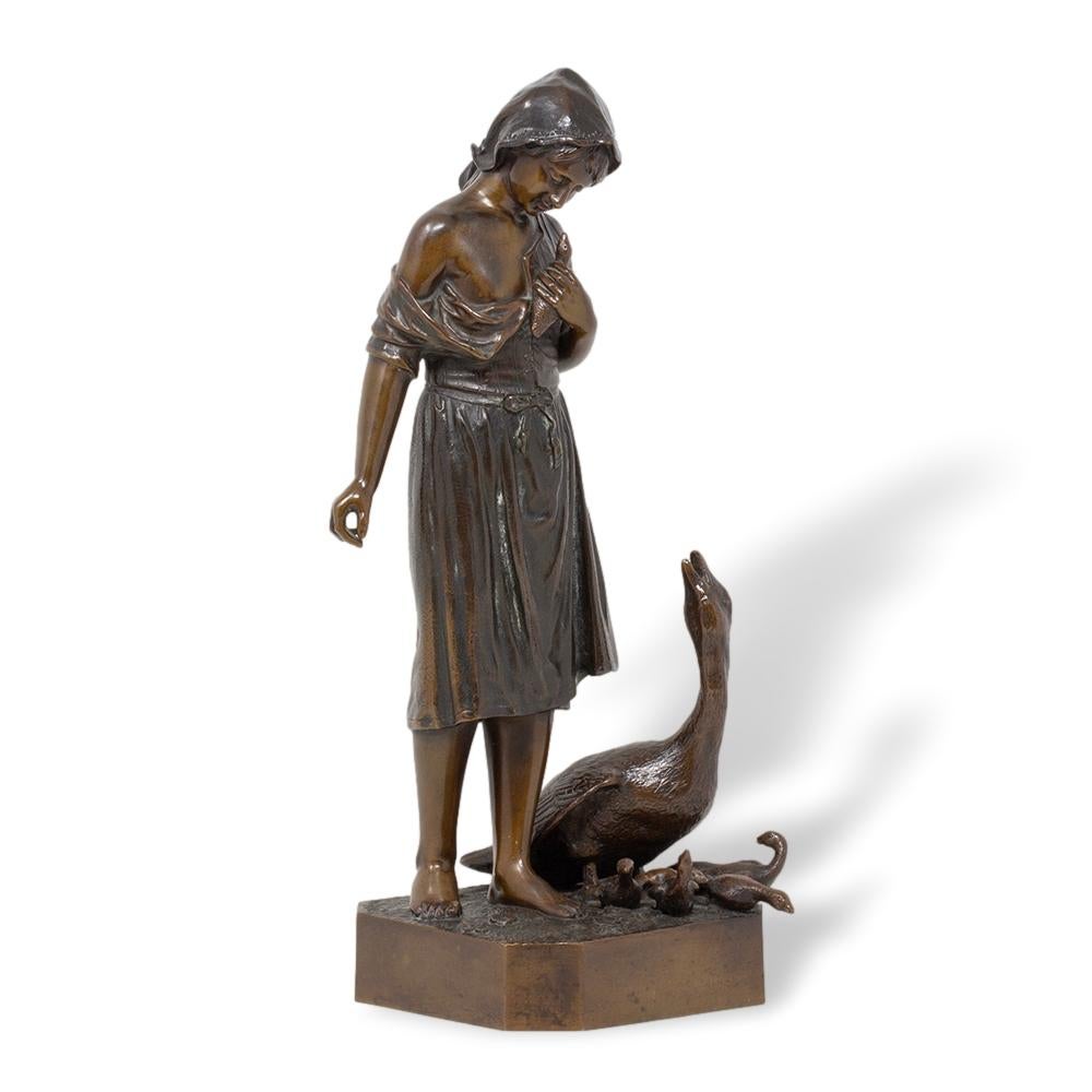 Antique German Bronze Figure by Hermann Gladenbeck For Sale 3
