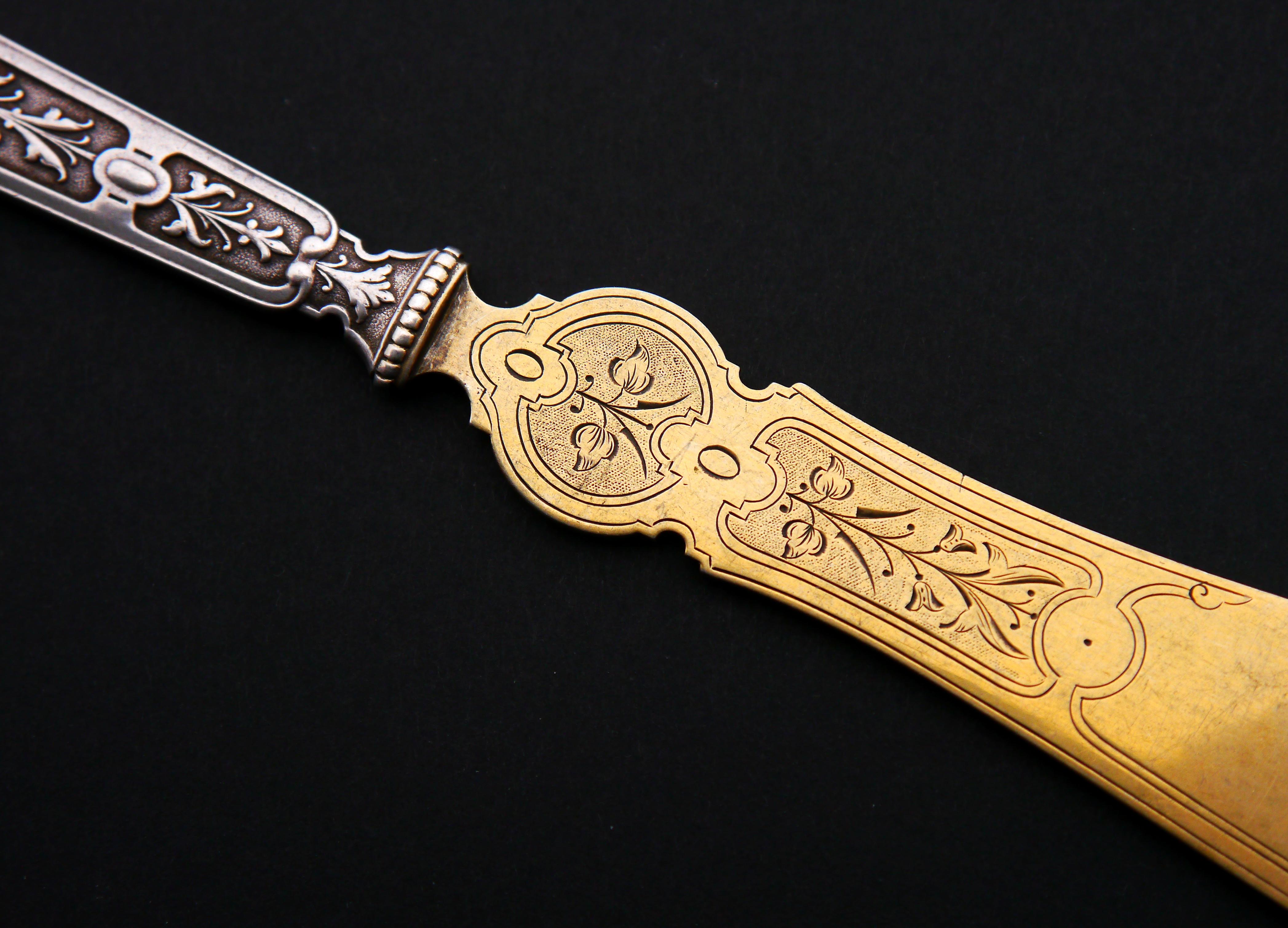 Women's or Men's Antique German Butter Knife of Paul L.E. von Kleist solid 835 Silver / 71gr For Sale