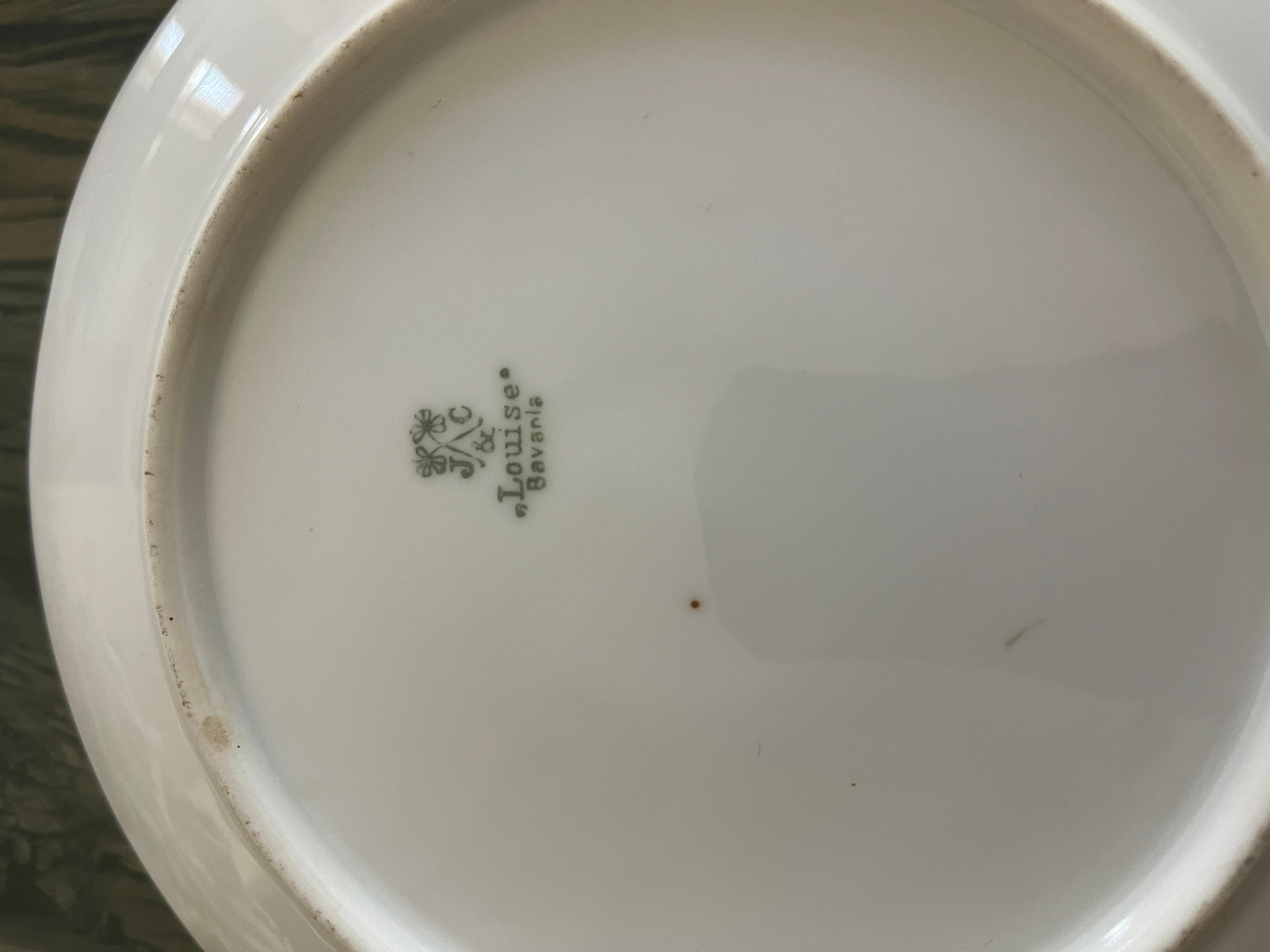 Antique German Cabinet Porcelain Portrait Plate For Sale 2