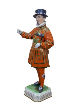 Antique German Carl Thieme Dresden Yeoman of the Guard Beefeater Figurine 11"