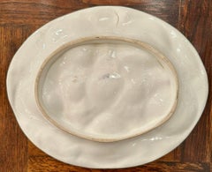 Antique German "Carl Tielsch" Porcelain Coral Pattern Oyster Plate, Circa 1880.