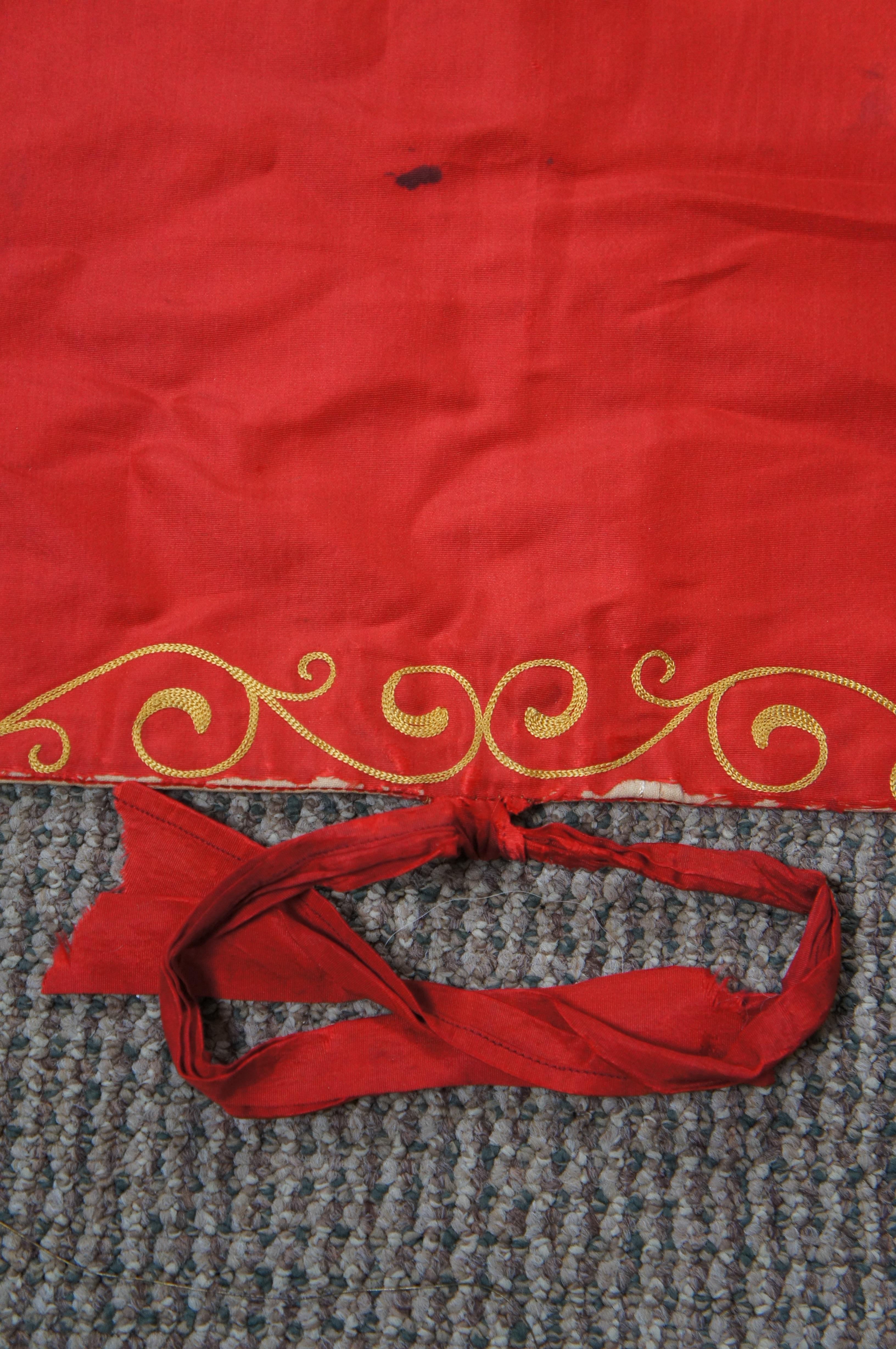 Mid-19th Century Antique 1868 German Catholic Journeymen Association Embroidered Flag 71