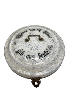 Antique German Chicken Wire Enamel Bread Box, Kitchen Utensil