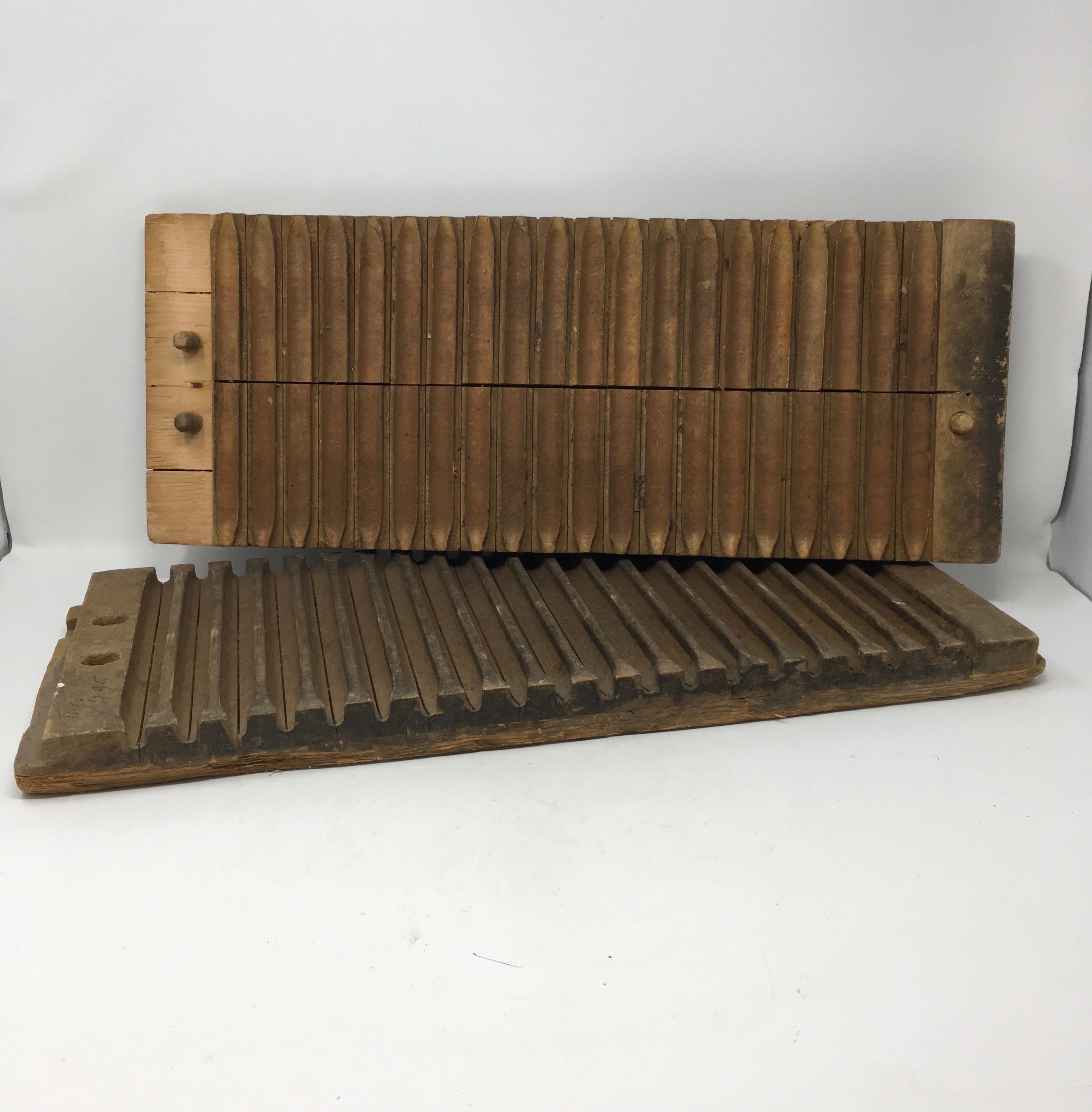 Wood Antique German Cigar Mold