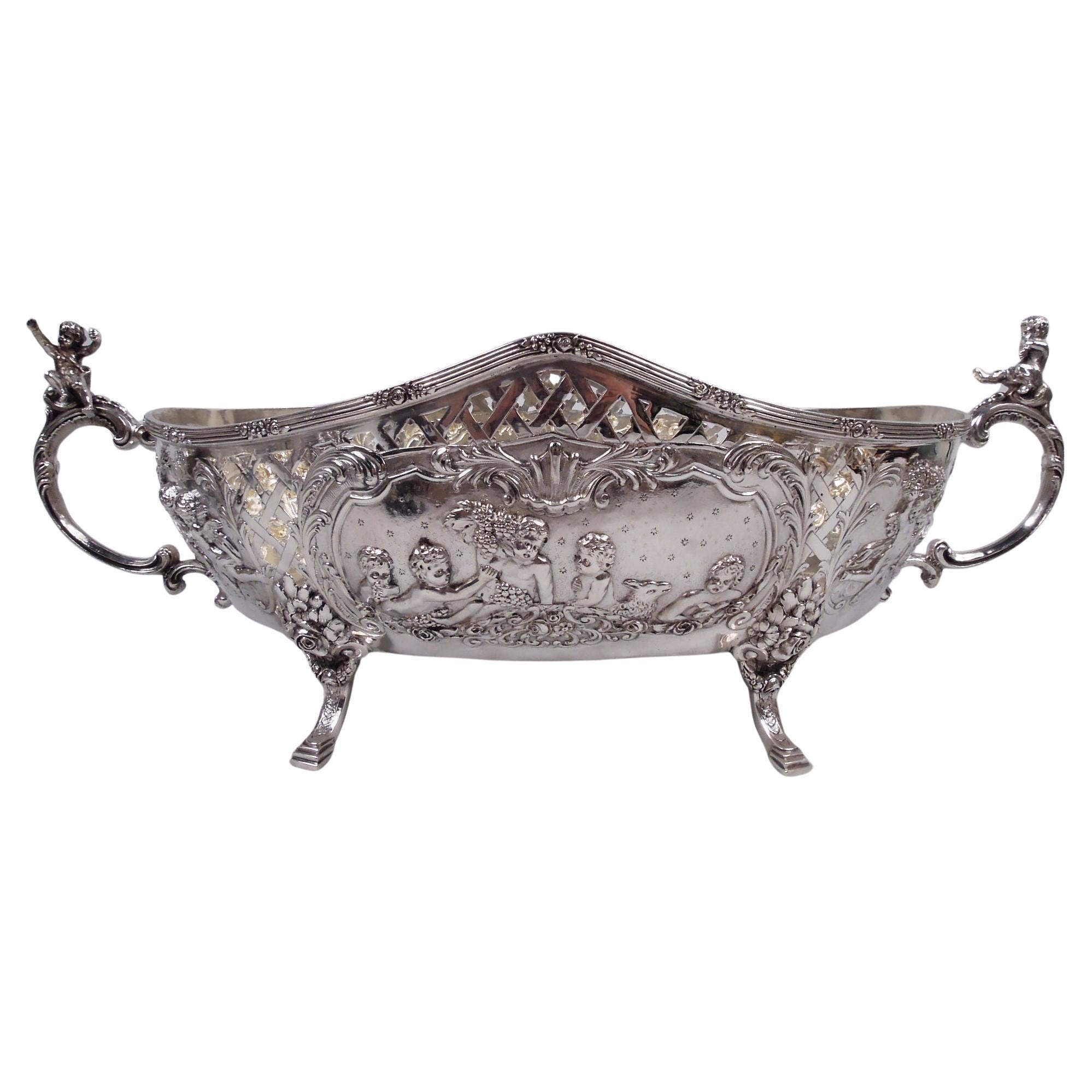 Antique German Classical Silver Centerpiece Bowl C 1910