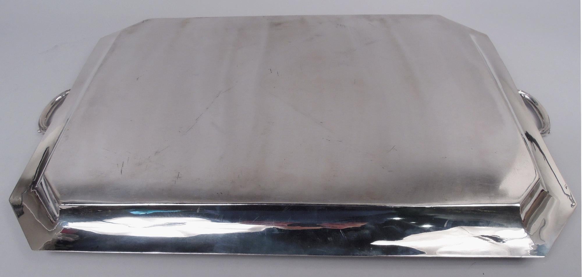 20ième siècle Ancien plateau à thé en argent classique allemand en vente