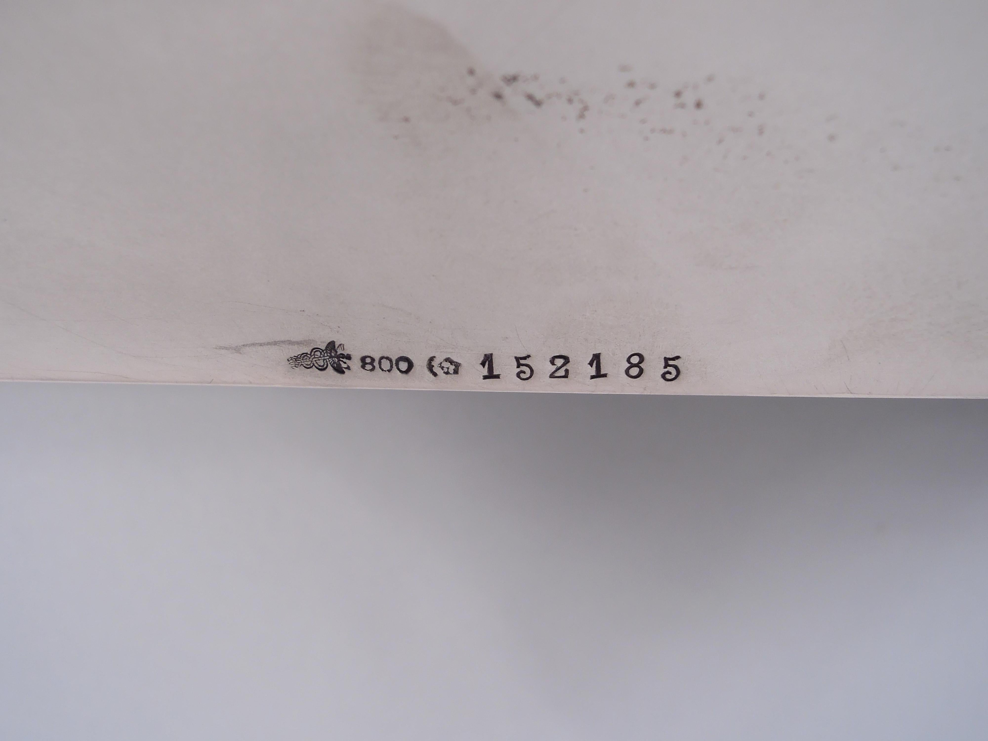 Argent Ancien plateau à thé en argent classique allemand en vente