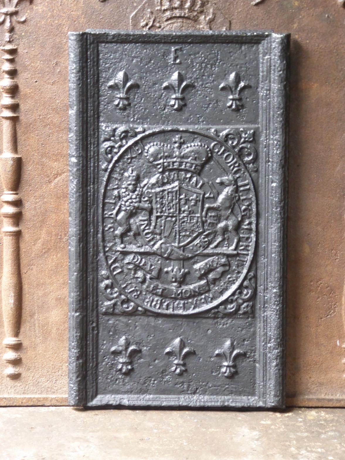 Allemand Plaque de cheminée allemande ancienne / crédence arrière, 17e-18e siècle en vente