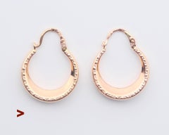 Antique German Creole Earrings solid 18K Gold / 1.8 gr