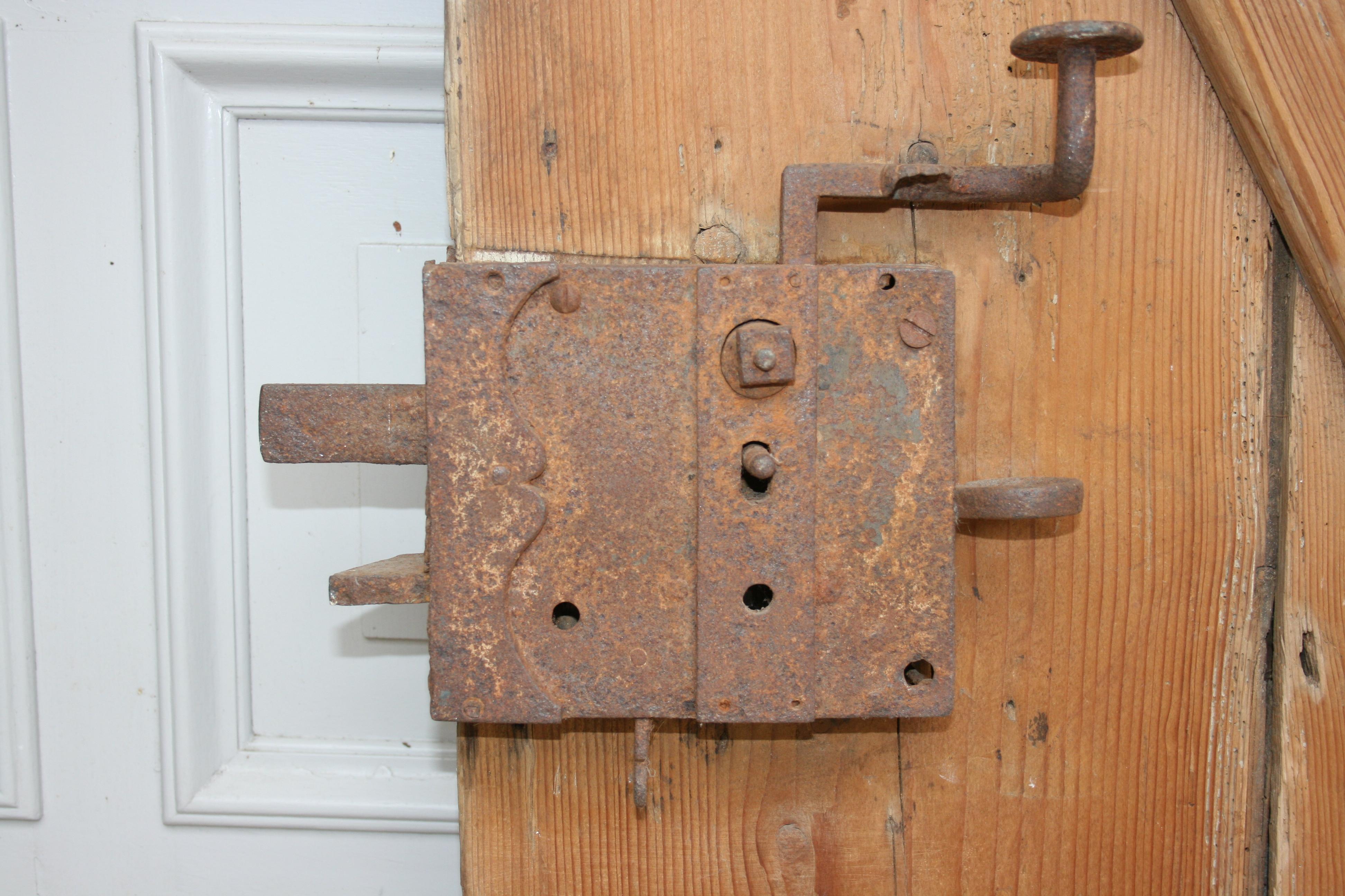 Antike deutsche Tür aus Eiche und Fir-Holz im Angebot 1