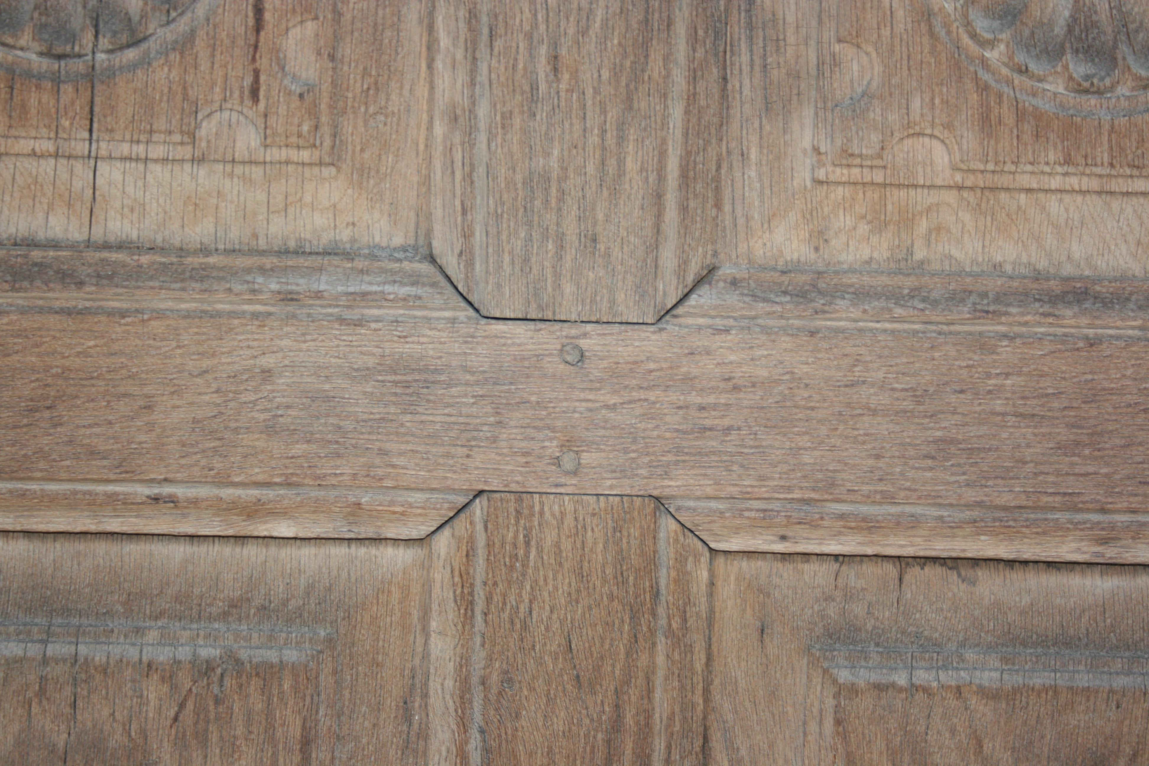 Antique German Door Made of Oak and Fir Wood For Sale 4