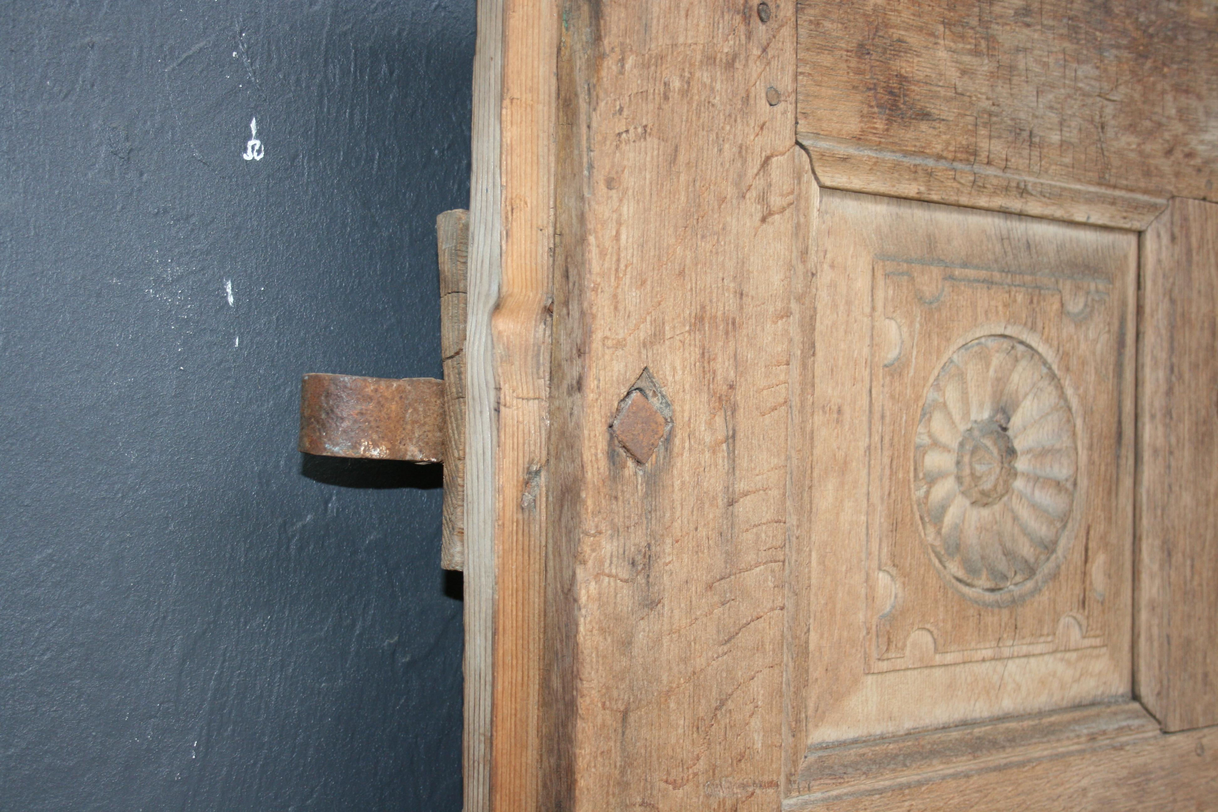 Antique German Door Made of Oak and Fir Wood For Sale 6