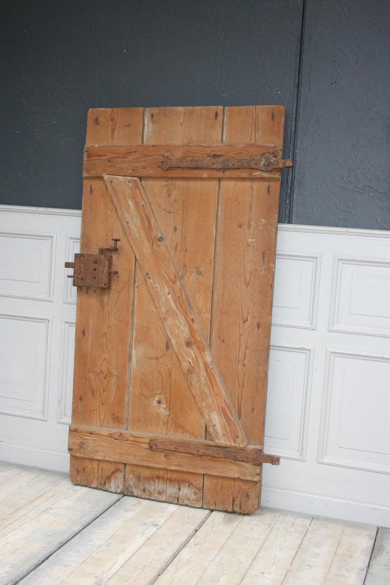 Antique German Door Made of Oak and Fir Wood For Sale at 1stDibs