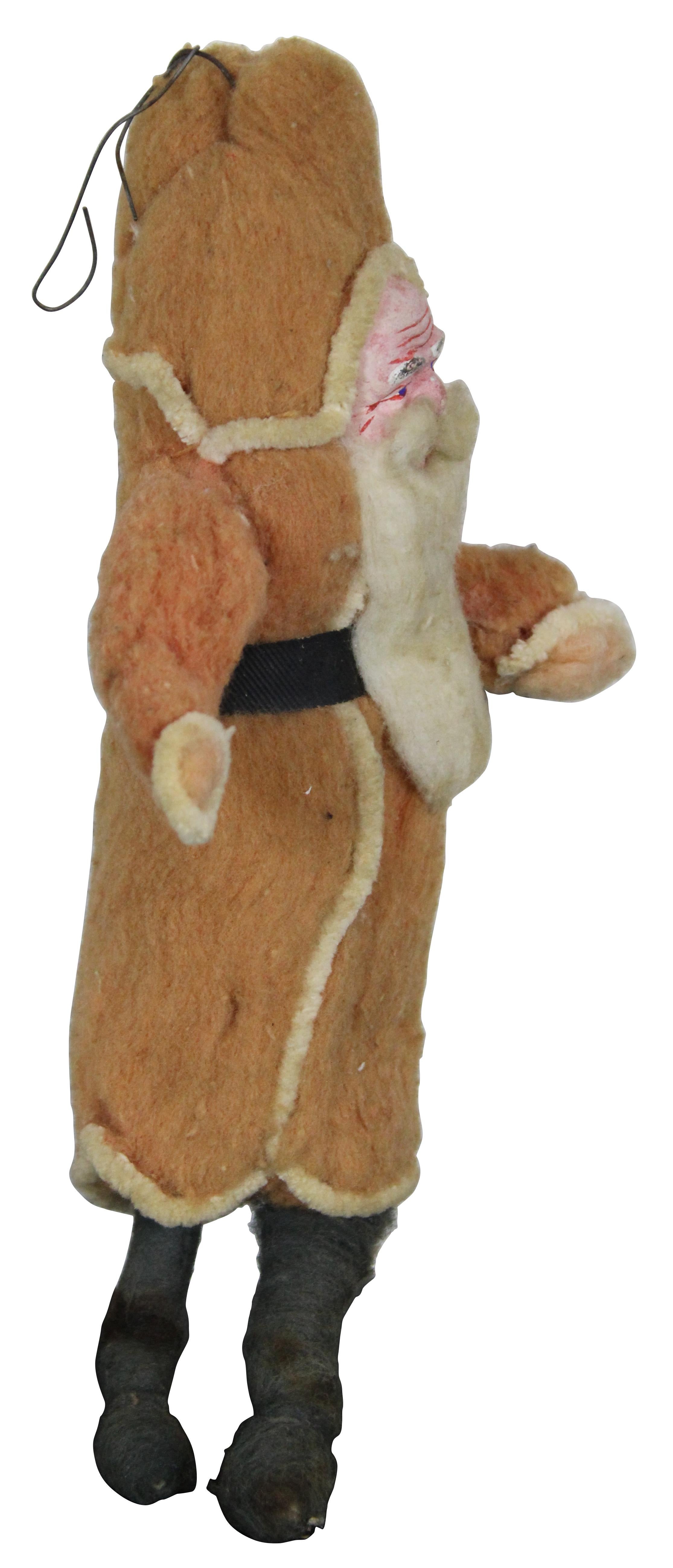 Artisanat Ancienne figurine de poupée d'ornement de Noël en laine de coton filée d'art populaire allemand en vente