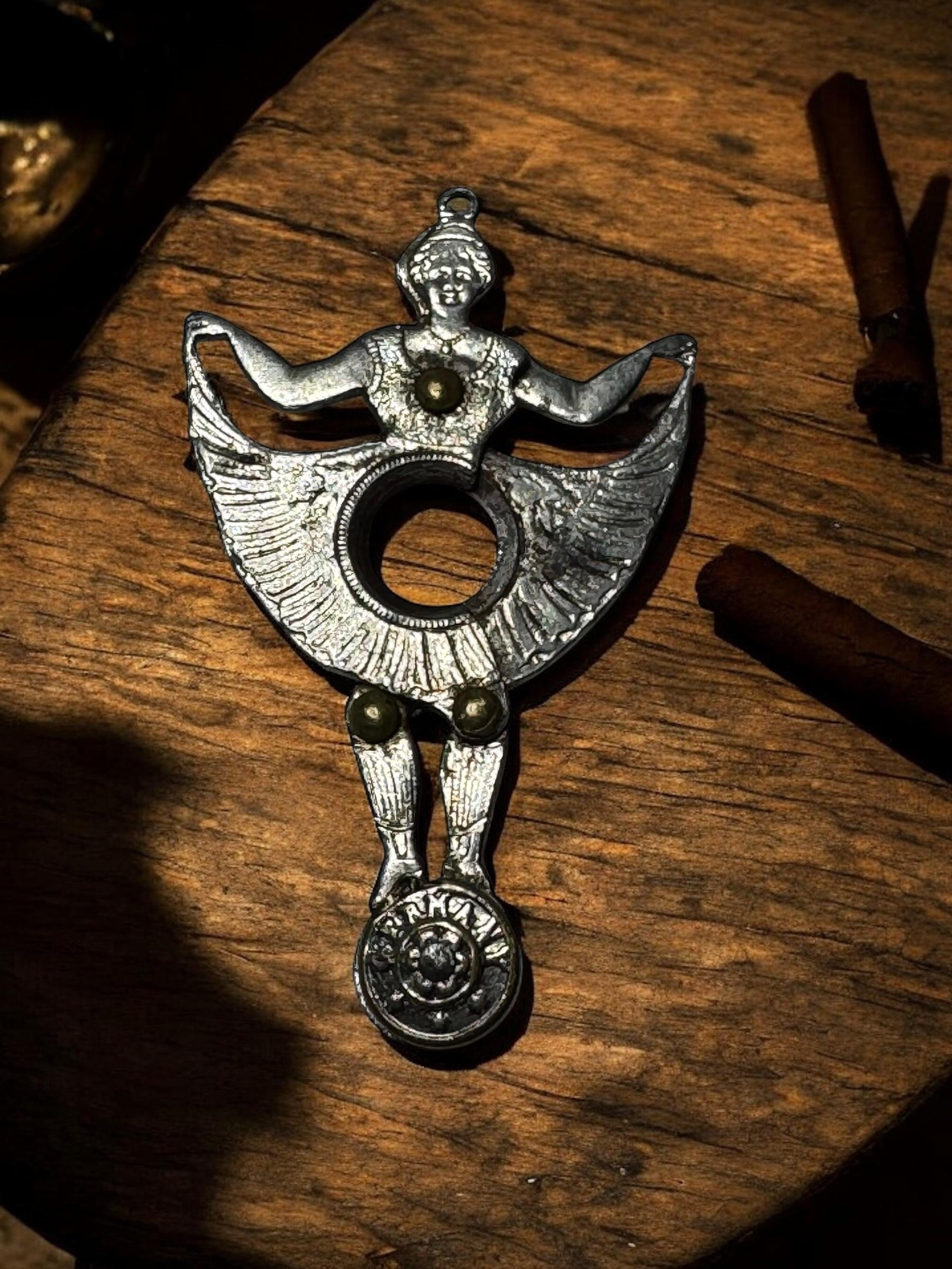 Antique German Girl Figural Cigar Cutter for Pocket Watch Chain, FOB, 1890s For Sale 6