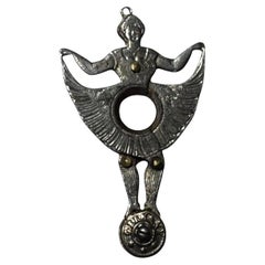 Antique coupe-cigare figurative d'une jeune fille allemande pour chaîne de montre de poche, FOB, années 1890