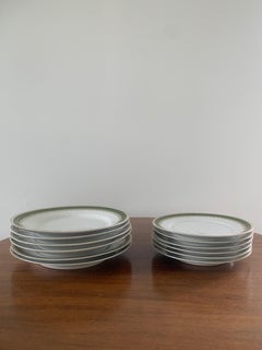 Antique German Greek Key Rimmed Luncheon & Salad Plates by C. Tielsch Altwasser